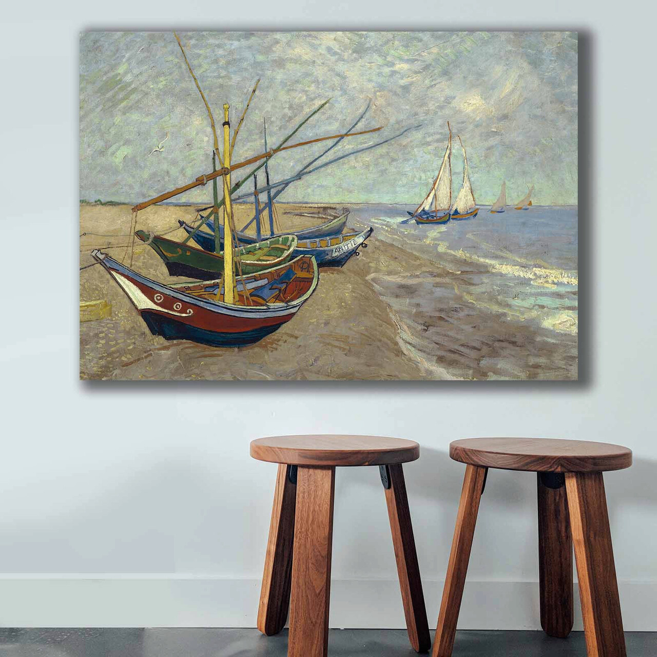 Tablou decorativ, 70100VANGOGH013, Lemn, Multicolor - imagine 4